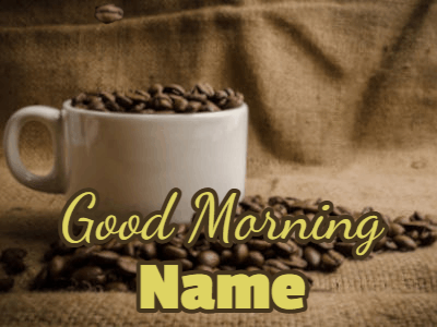 Good Morning GIF, good-morning-67 @ Editable GIFs, Coffee cup and coffee beans