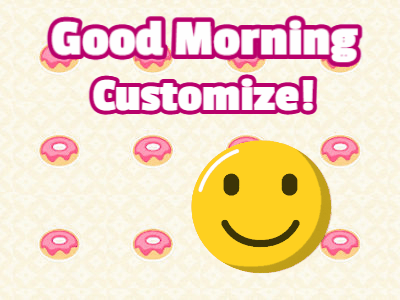 Good Morning GIF, good-morning-82 @ Editable GIFs, Good Morning Donuts Emoji