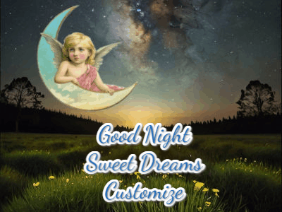 Good Night GIF, good-night-11 @ Editable GIFs,Good Night Vintage Moon Galaxy
