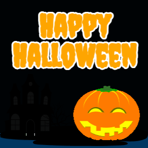 Halloween Pumpkin and Bats, halloween-1 @ Editable GIFs, halloween-1