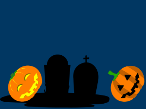GIF: Halloween Message with Pumpkins and Bats