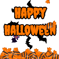 Halloween GIF, halloween-15 @ Editable GIFs, Swirling Bats and a greeting
