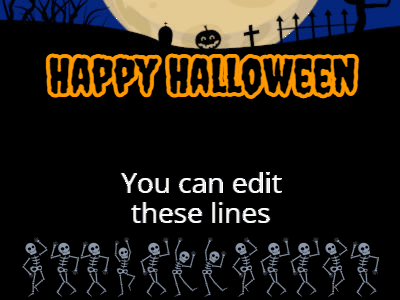 Halloween GIF, halloween-19 @ Editable GIFs, Dancing skeletons