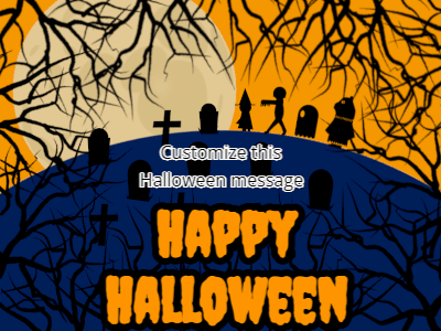 Halloween GIF, halloween-23 @ Editable GIFs, Trick or Treaters walking through ghosty graveyard