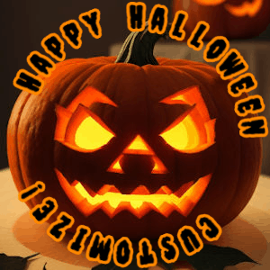 GIF: Halloween Pumpkin Text Ring