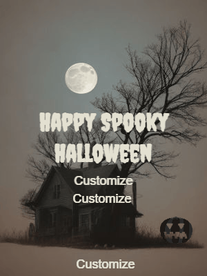 Halloween GIF, halloween-44 @ Editable GIFs,Haunted House Spooky Yard