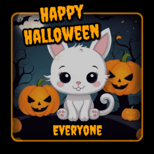 GIF: Happy Halloween Everyone Cute Kitty