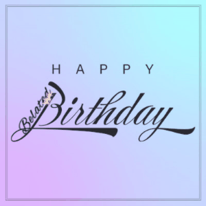A simple elegant belated birthday animated gif with sparkles and a name to customize.