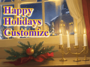 GIF: Holiday Candles at the Window