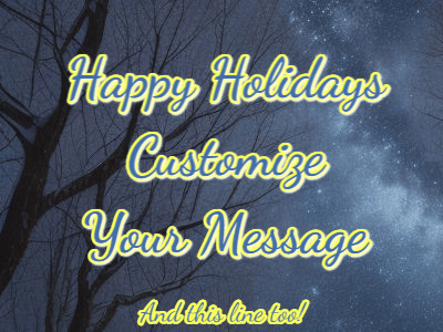 Happy Holidays GIF, happy-holidays-4 @ Editable GIFs,Starry night falling holiday snow