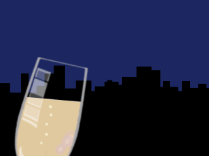 GIF: Fireworks and Champagne New Years