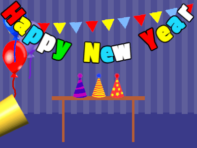 Happy New Years GIF, happy-new-year-17 @ Editable GIFs,New Year Party Confetti Horn Blower
