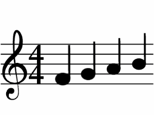 4 note musical measure