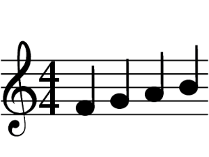 GIF: 4 note musical measure