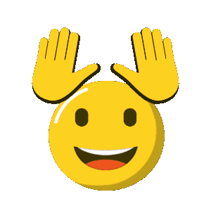 Child gifs of raising-hand-emoji