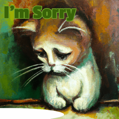 Sorry GIF, sorry-1 @ Editable GIFs, Sad Kitty Crying over Spilt Milk