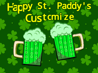 St Patrick's Day GIF, stpatricks-6 @ Editable GIFs, St Paddy's Day Green Beer Toast