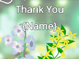 elegant thank you gif with gently swaying flowers