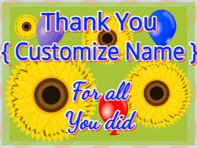 Thank You, thank-you-11 @ Editable GIFs, Thank You Sunflowers and Balloons