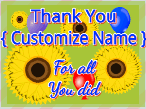Thank You sunflowers and balloons gif thumbnail