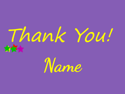 Thank You GIF, thank-you-50 @ Editable GIFs, Thank You stars streaking across purple
