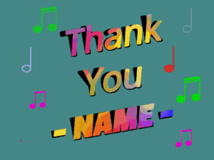 Music Notes a Thank You