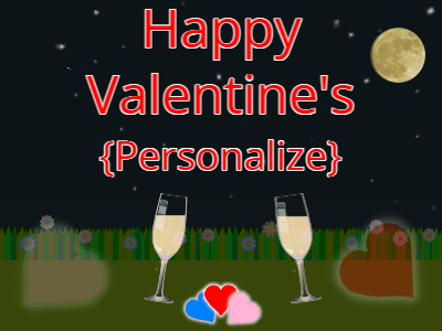 Valentines GIF, valentines-17 @ Editable GIFs, Meteor Shower Valentines Card