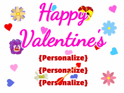 Valentines GIF, valentines-21 @ Editable GIFs, Valentines greeting with arrow