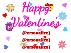 GIF: Valentines greeting with arrow
