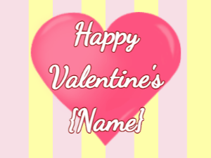 GIF: Valentines Heart and stripe background