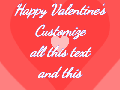 Valentines GIF, valentines-30 @ Editable GIFs, Radiating Valentine Hearts