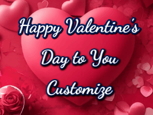 GIF: Valentine's Day GIF with Flowing Hearts