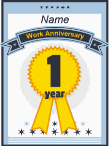 Work Anniversary Certificate GIF