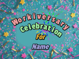 Fireworks Work Anniversary Card