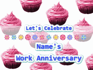 Work Anniversary with Cupcakes