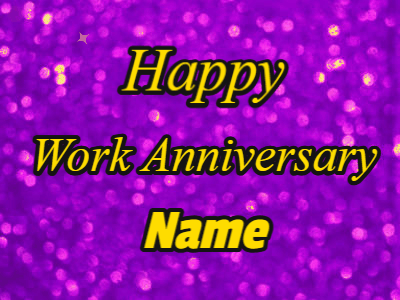 Work Anniversary GIF, work-anniversary-9 @ Editable GIFs,Purple Glitter Work Celebration